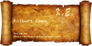 Kolbert Emma névjegykártya